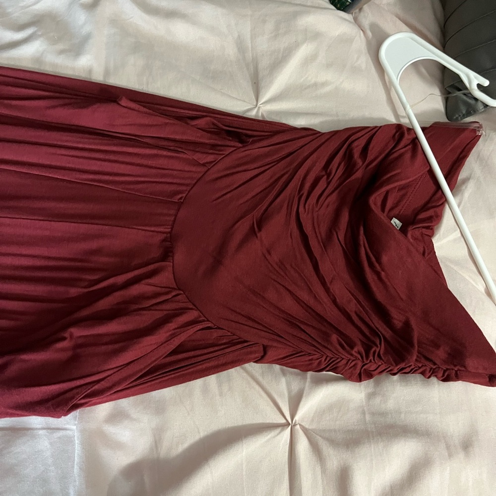 Maroon pant jump suit jogger